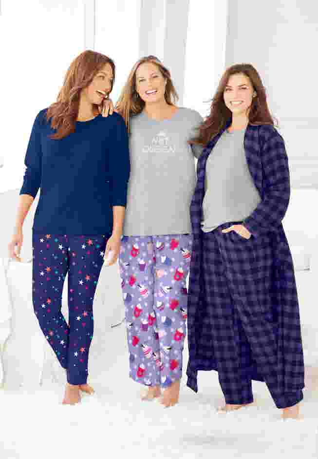 Satin Trim Sleep Tee image number 4