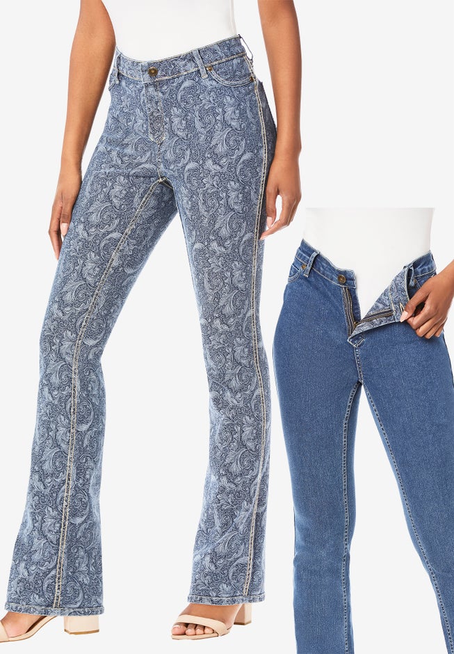 Reversible Printed Bootcut Jean image number 0