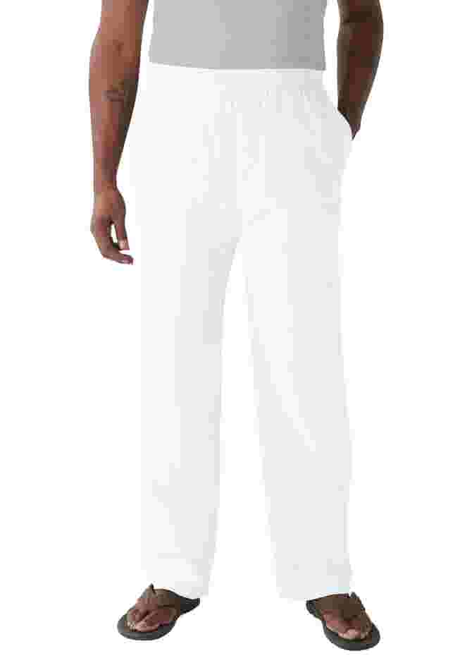Elastic Waist Gauze Cotton Pants image number 1