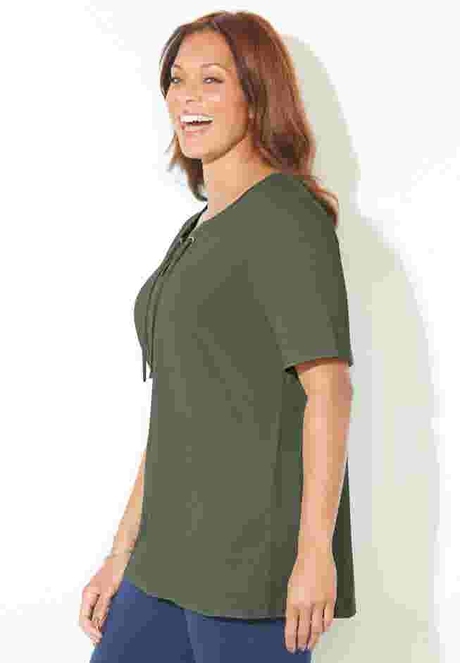 Suprema® Lace-Up Tee image number 2