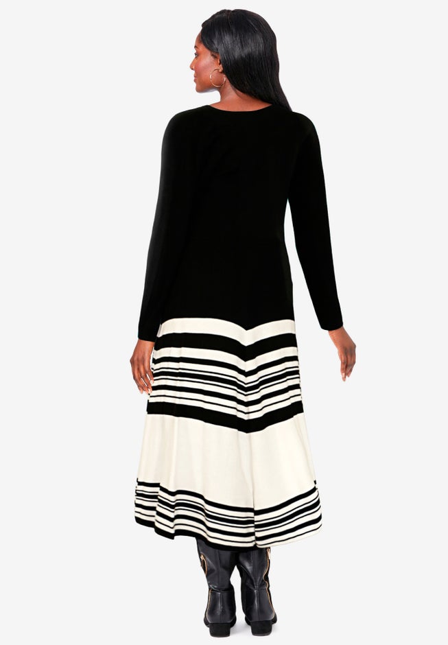 Fit and Flare Sweater Dress image number null
