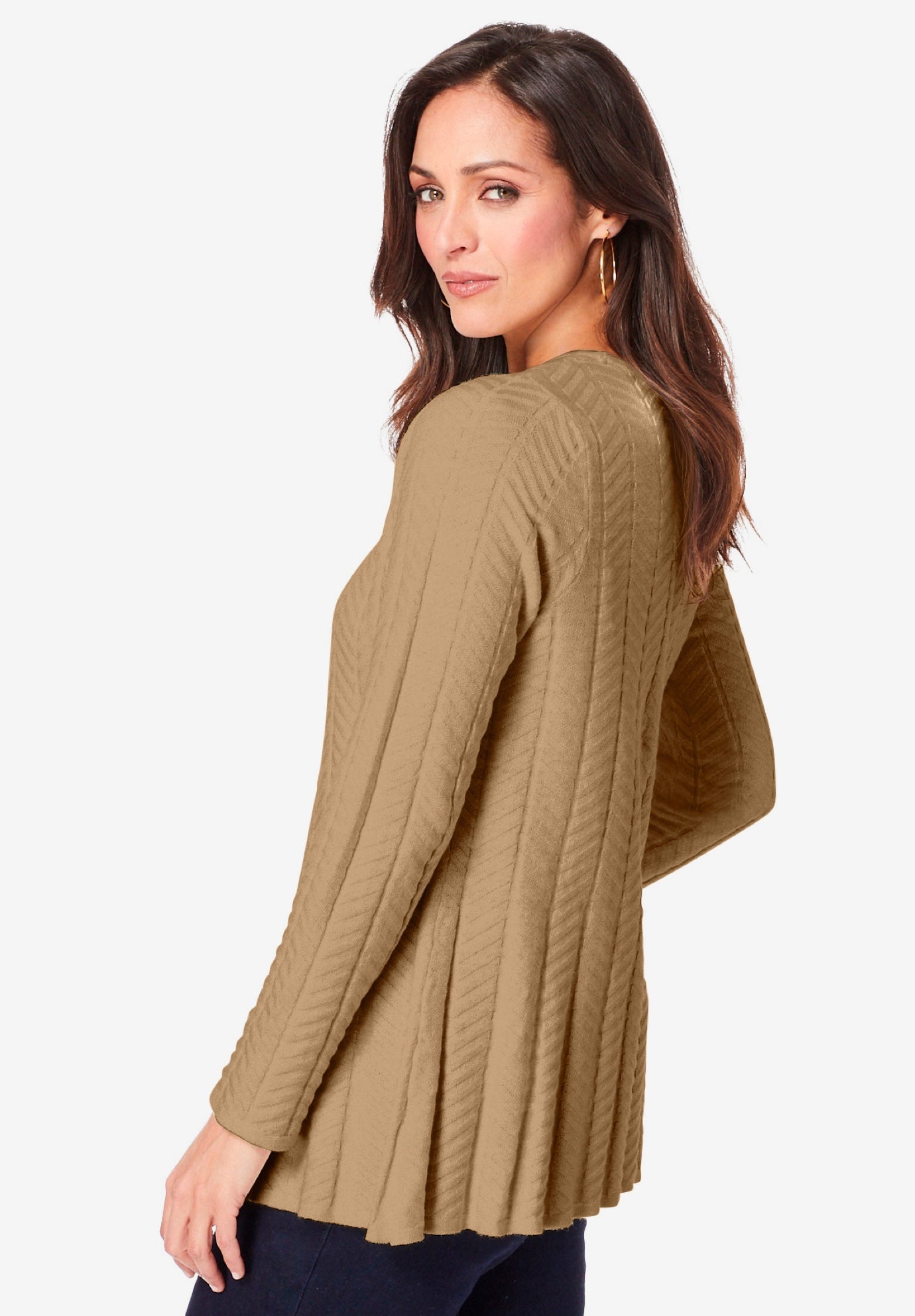 Chevron Fit & Flare Sweater image number 3