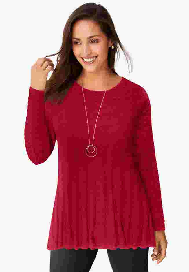 Chevron Fit & Flare Sweater image number 0