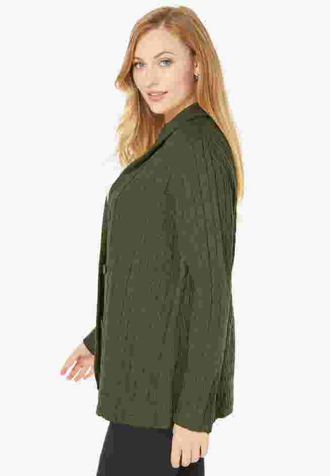 Cable Blazer Sweater image number 2