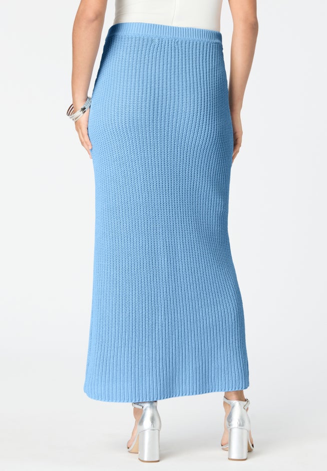 Cable Knit Midi Skirt image number 1