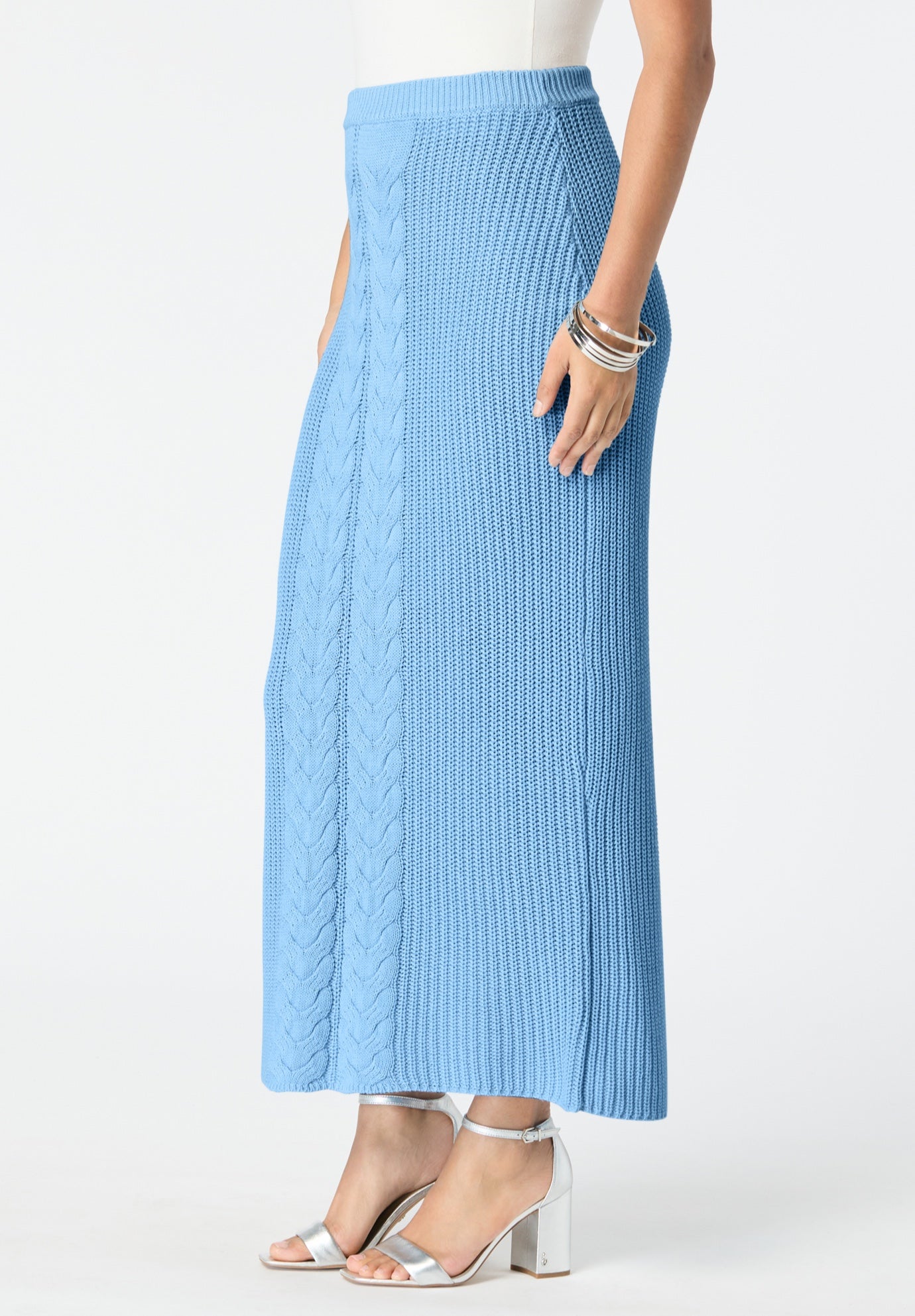 Cable Knit Midi Skirt image number 2