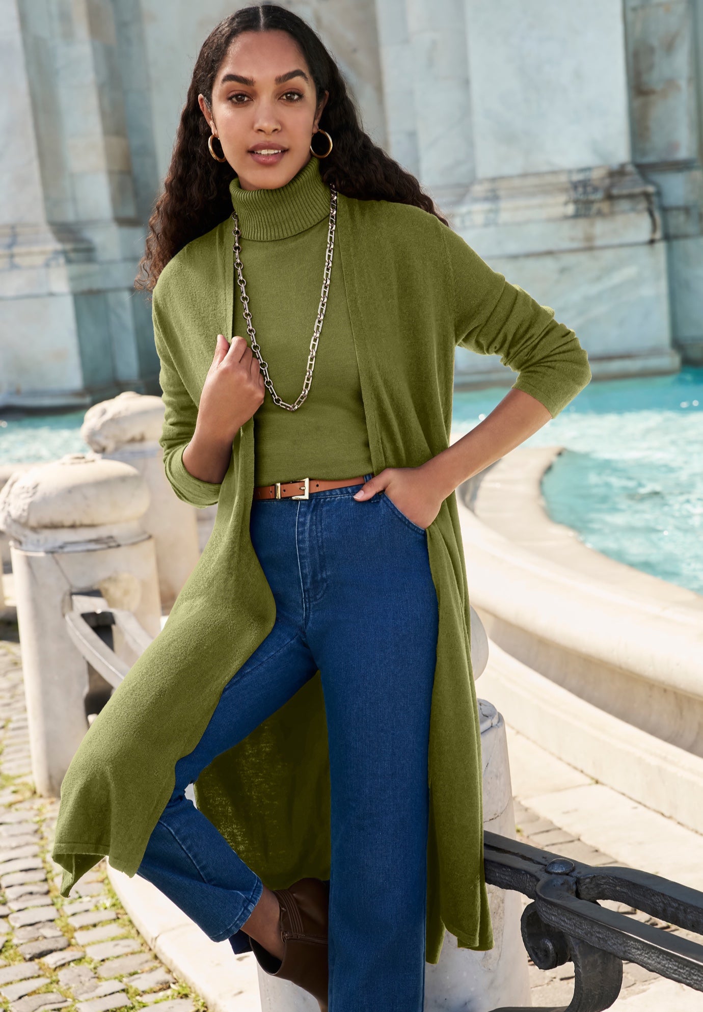 Carefree Cashmere Duster Sweater image number 0