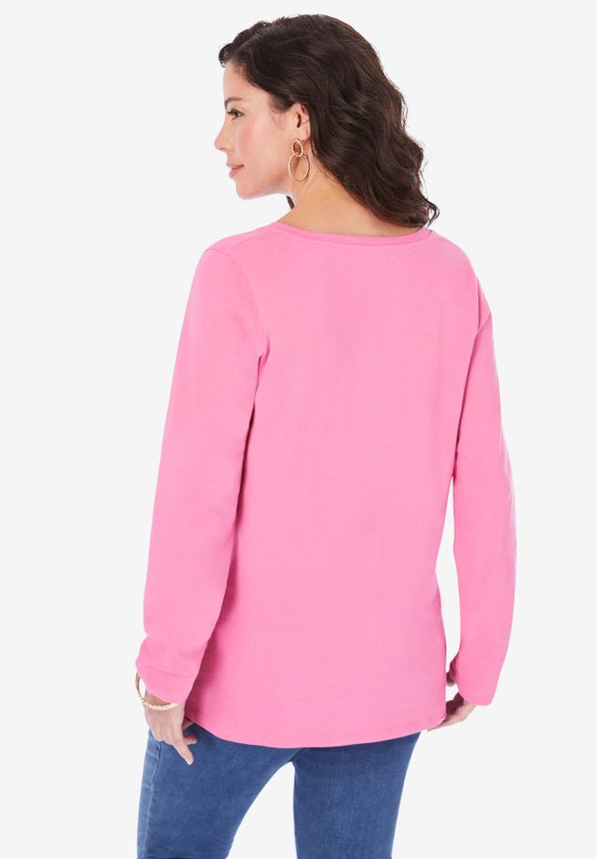 Ultimate Long Sleeve V Neck Tee image number 2