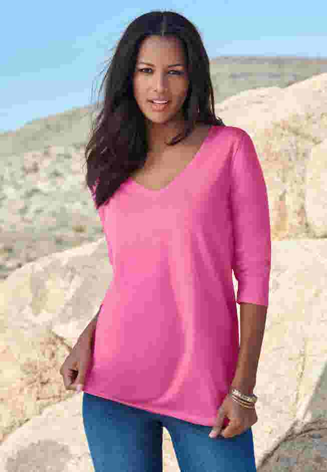 Ultimate Long Sleeve V Neck Tee image number 5