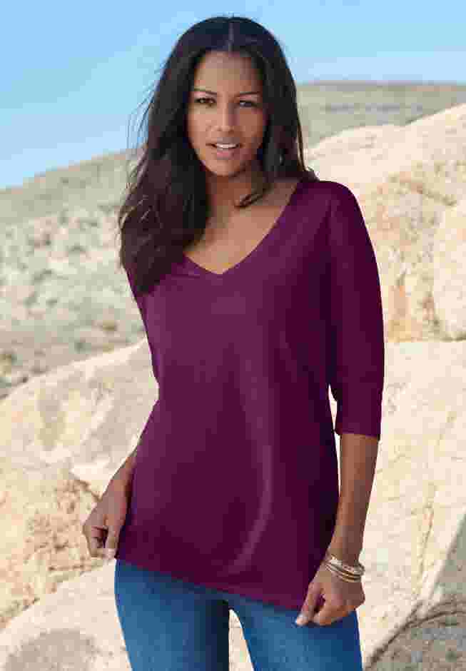 Ultimate Long Sleeve V Neck Tee image number 6