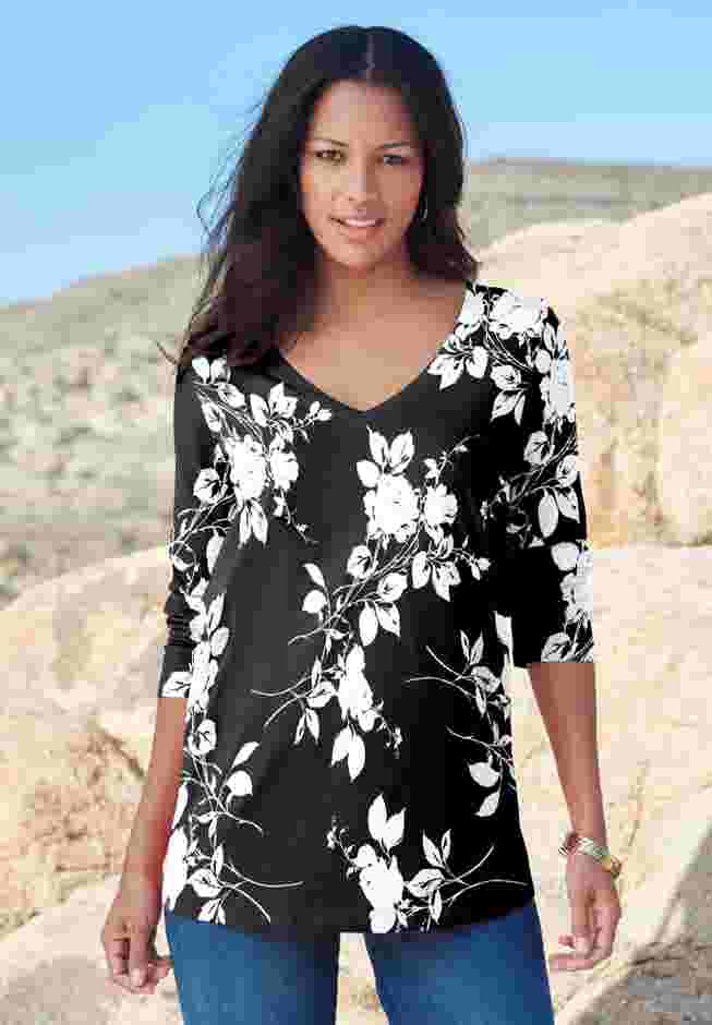 Ultimate Long Sleeve V Neck Tee image number 7