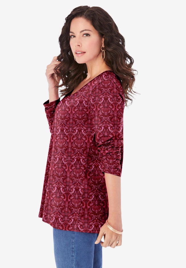 Ultimate Long Sleeve V Neck Tee image number 2