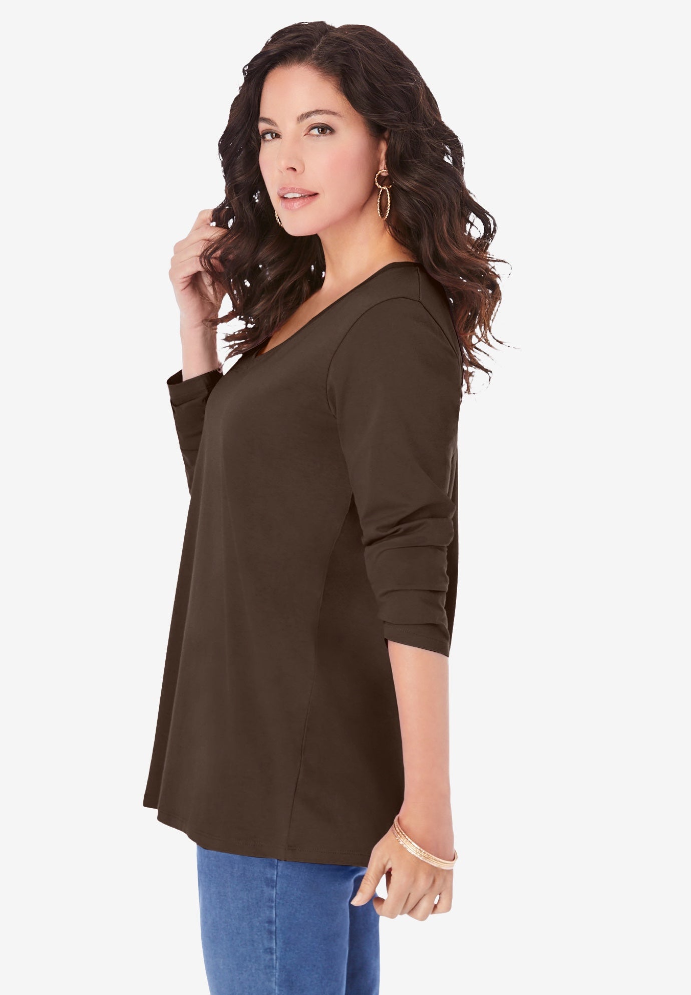 Ultimate Long Sleeve V Neck Tee image number 2