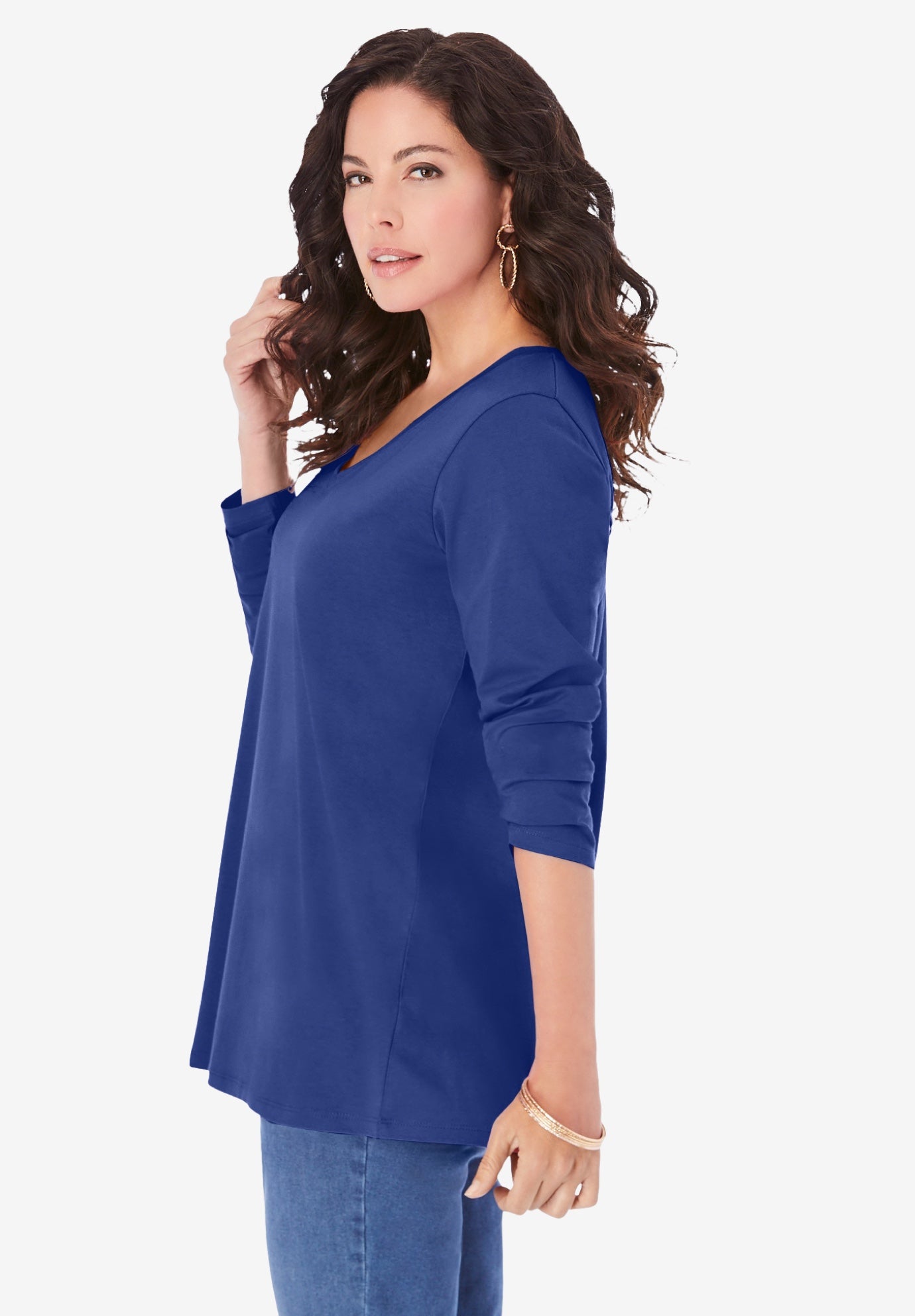 Ultimate Long Sleeve V Neck Tee image number 2