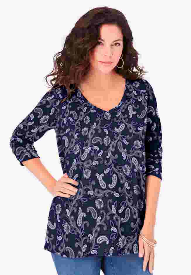 Ultimate Long Sleeve V Neck Tee image number 0