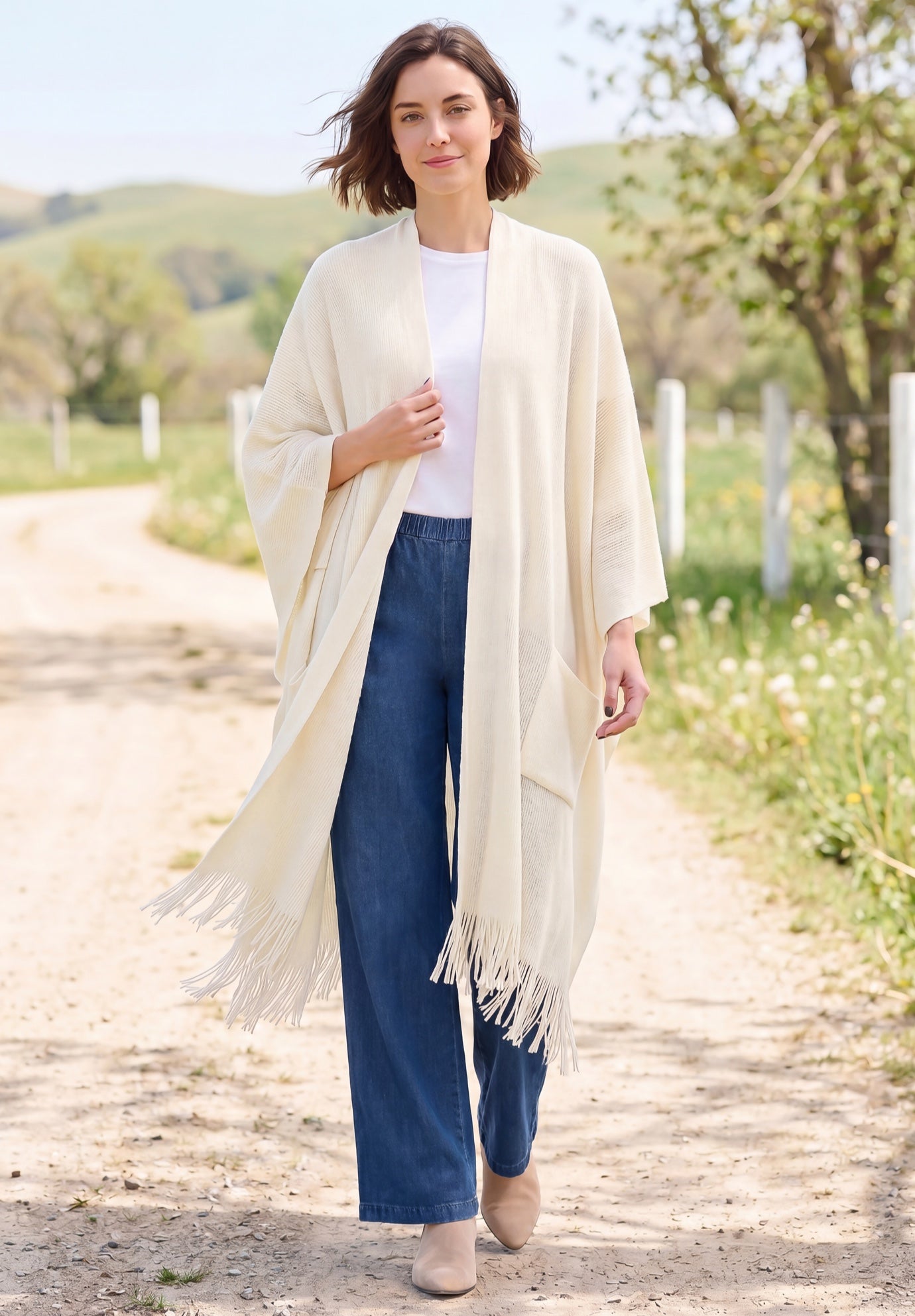 Fringed Cape Sweater image number 0