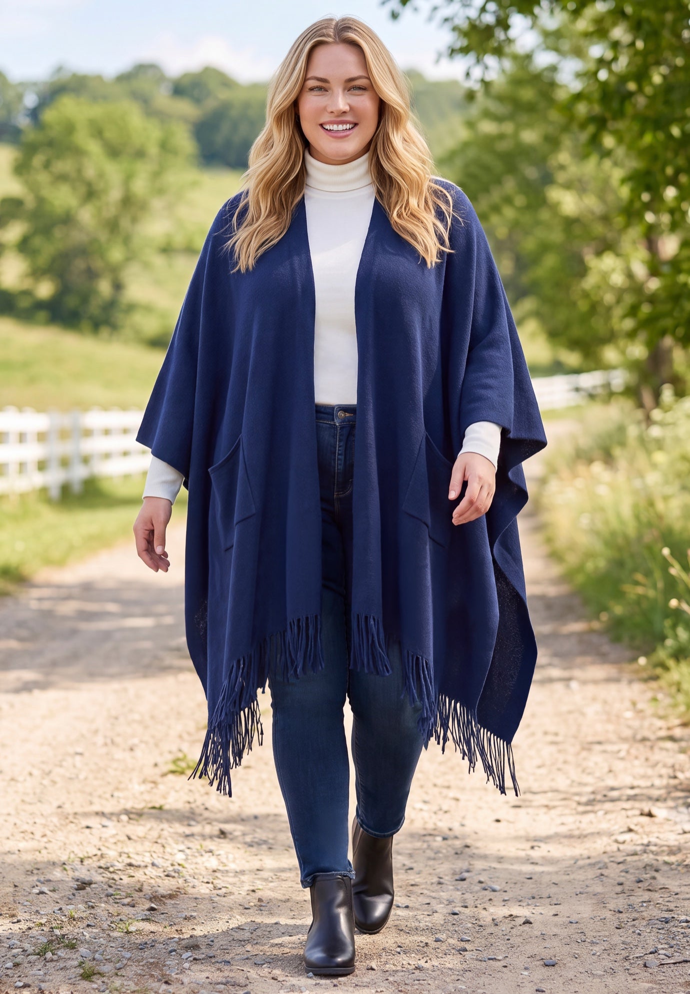 Fringed Cape Sweater image number 0