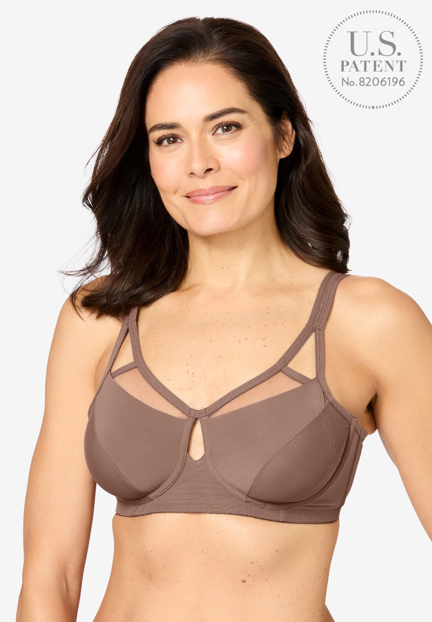 Full Coverage Mesh Side Wire Bra image number 0