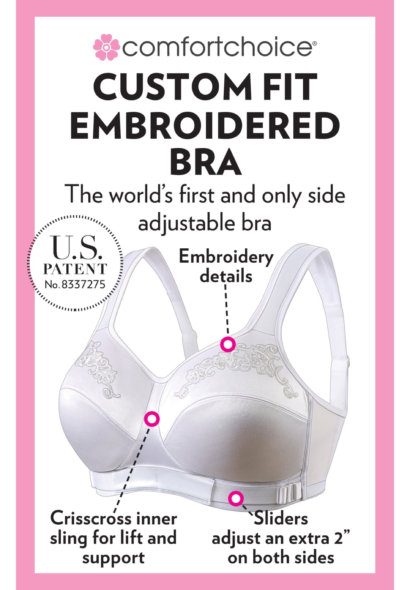 The Embroidered Custom Fit Bra image number 3