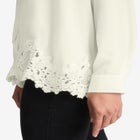 Lace Trim Bow Blouse image number null