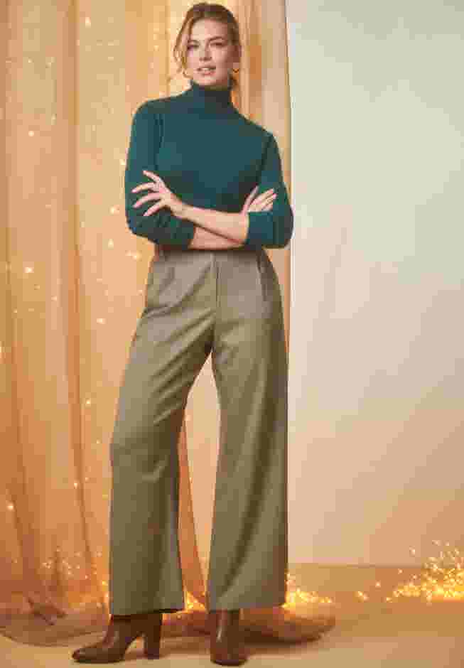 Wide Leg Pleated Trouser image number 0