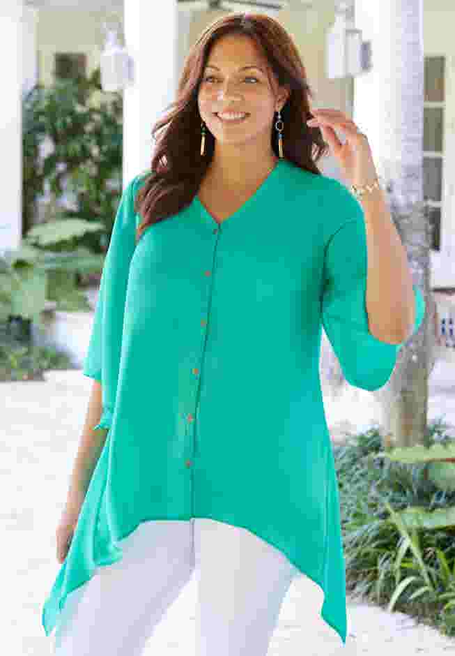Fresh Angle Buttonfront Blouse image number 1
