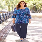 Dream Drape Bella Crochet Trim Top image number null