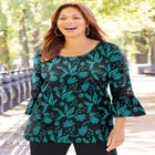 Dream Drape Bella Crochet Trim Top image number 0