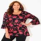 Dream Drape Bella Crochet Trim Top image number null