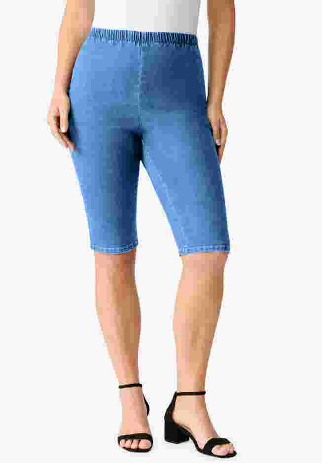 Plus Size Comfort Stretch Bermuda Jean Short image number 0