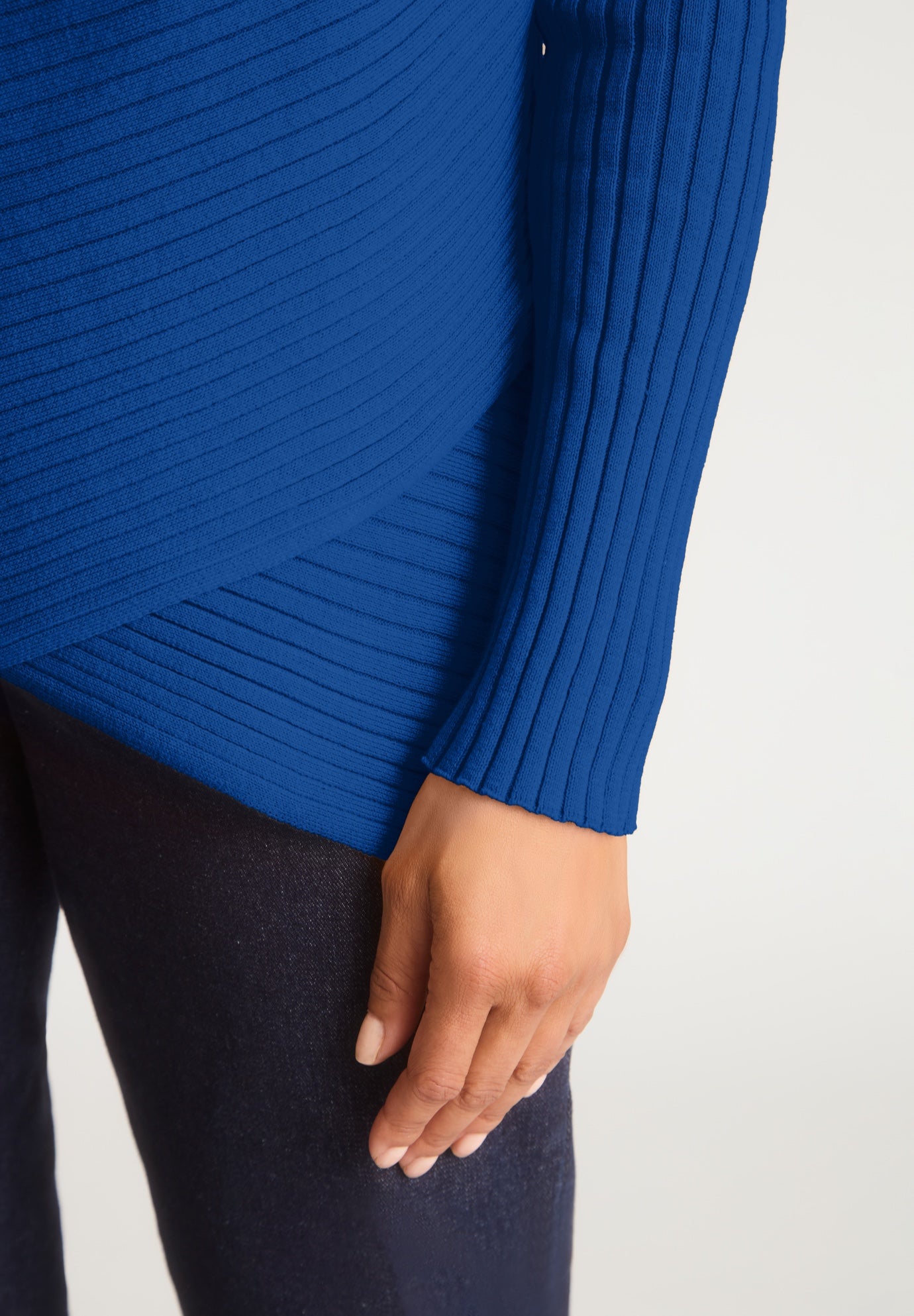 Ribbed Crossover Crewneck image number 1