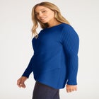 Ribbed Crossover Crewneck image number null
