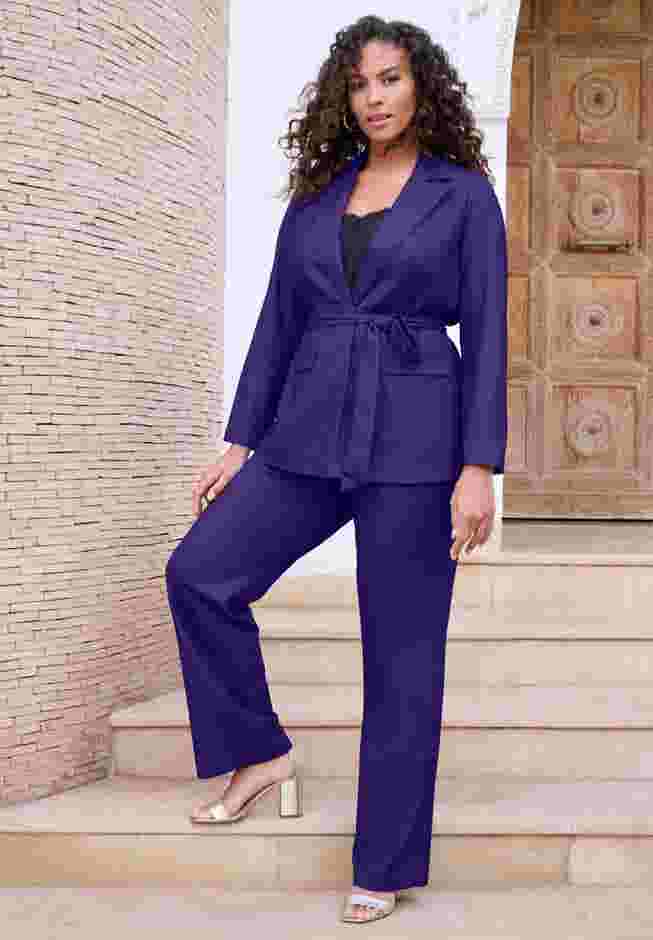 Tie-waist Crepe Jacket image number 0