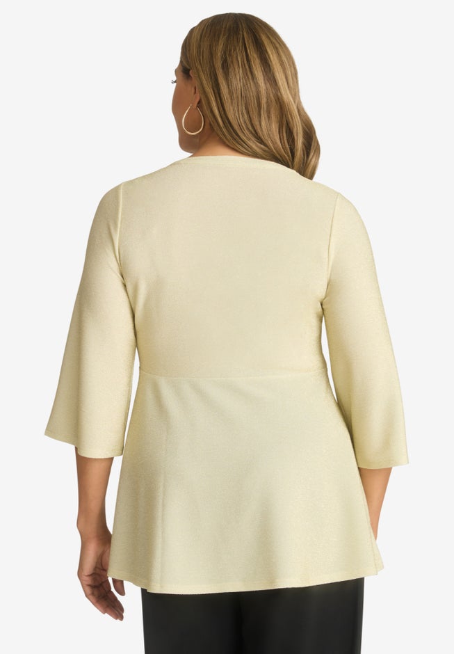 Shimmer Peplum Top image number 1