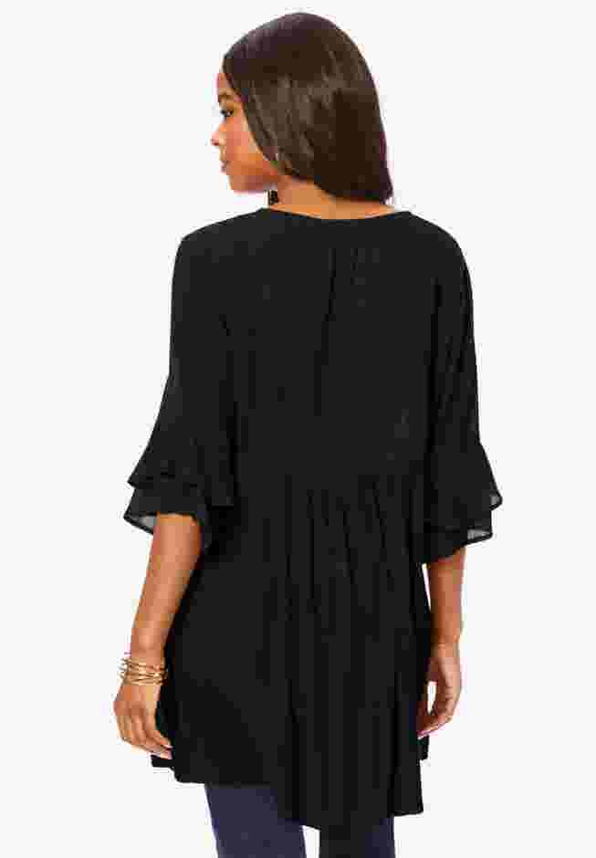 Flutter Sleeve Big Shirt Tunic image number 1