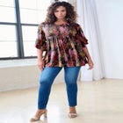 Hand Crinkled Flutter Sleeve Tunic image number null