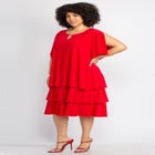 Embellished Keyhole Midi-Tier Dress image number null