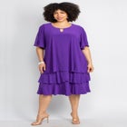 Embellished Keyhole Midi-Tier Dress image number null