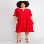 Embellished Keyhole Midi-Tier Dress image number null