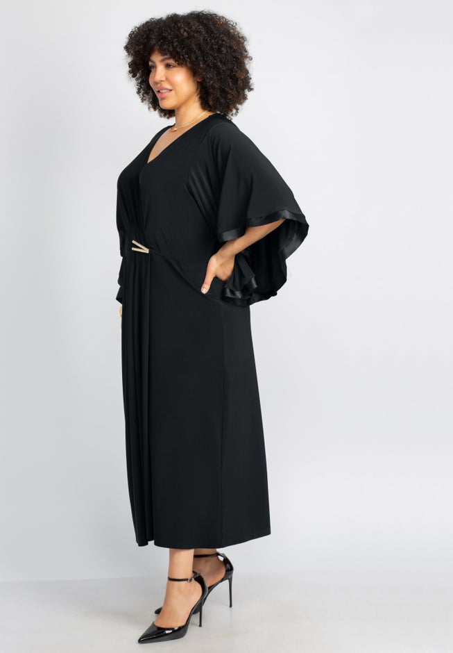 V-Neck Twist Maxi Dress image number 1
