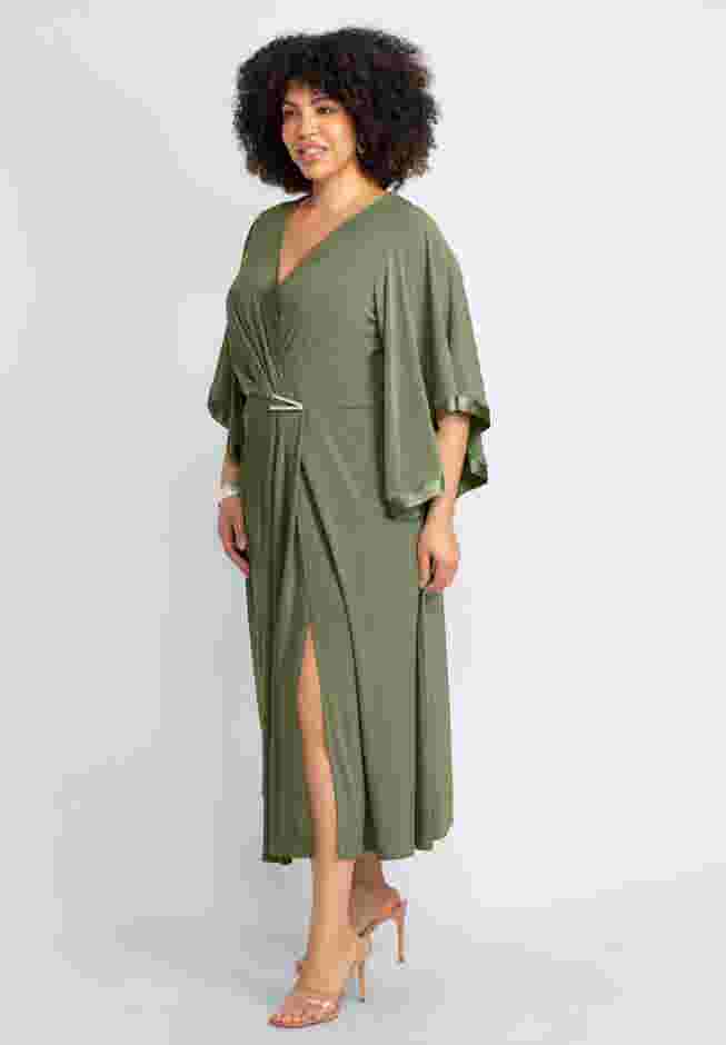 V-Neck Twist Maxi Dress image number 2
