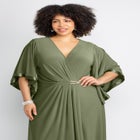 V-Neck Twist Maxi Dress image number null
