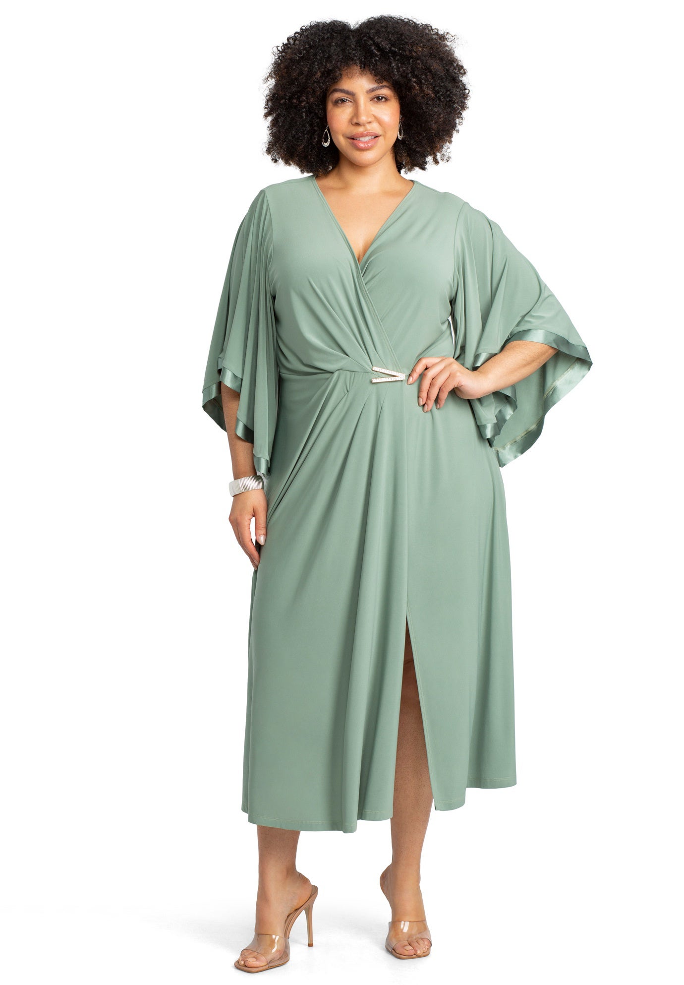 V-Neck Twist Maxi Dress image number 0
