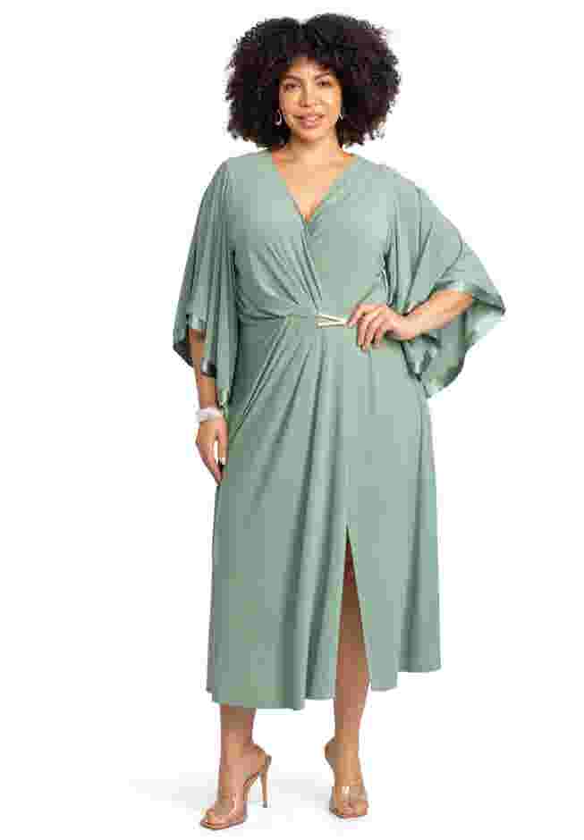 V-Neck Twist Maxi Dress image number 0