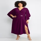 V-Neck Twist Maxi Dress image number null