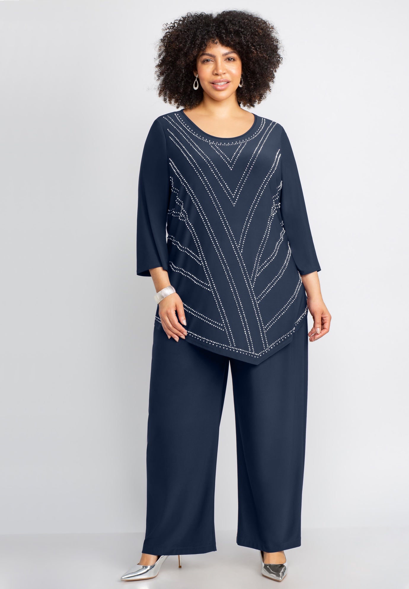 2-Piece Dazzle Zig Zag Pant Set image number 0
