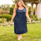 2-Piece Sequin & Charmeuse Jacket Dress Set image number null