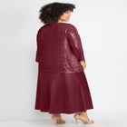 2-Piece Sequin & Charmeuse Jacket Dress Set image number 1