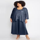 2-Piece Sequin & Charmeuse Jacket Dress Set image number null