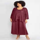2-Piece Sequin & Charmeuse Jacket Dress Set image number 0